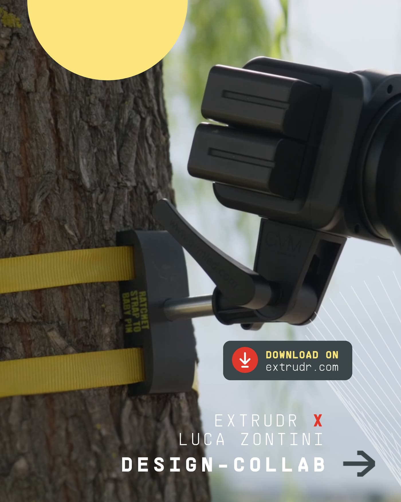 Inspiration of the Month: October No light stand on location? Strap it to a tree. Cinematographer from South Tyrol designed